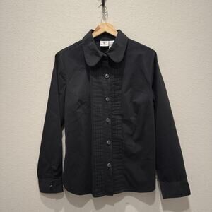 Worthington Stretch Long Sleeve Button Up Shirt Classy Women’s Lg